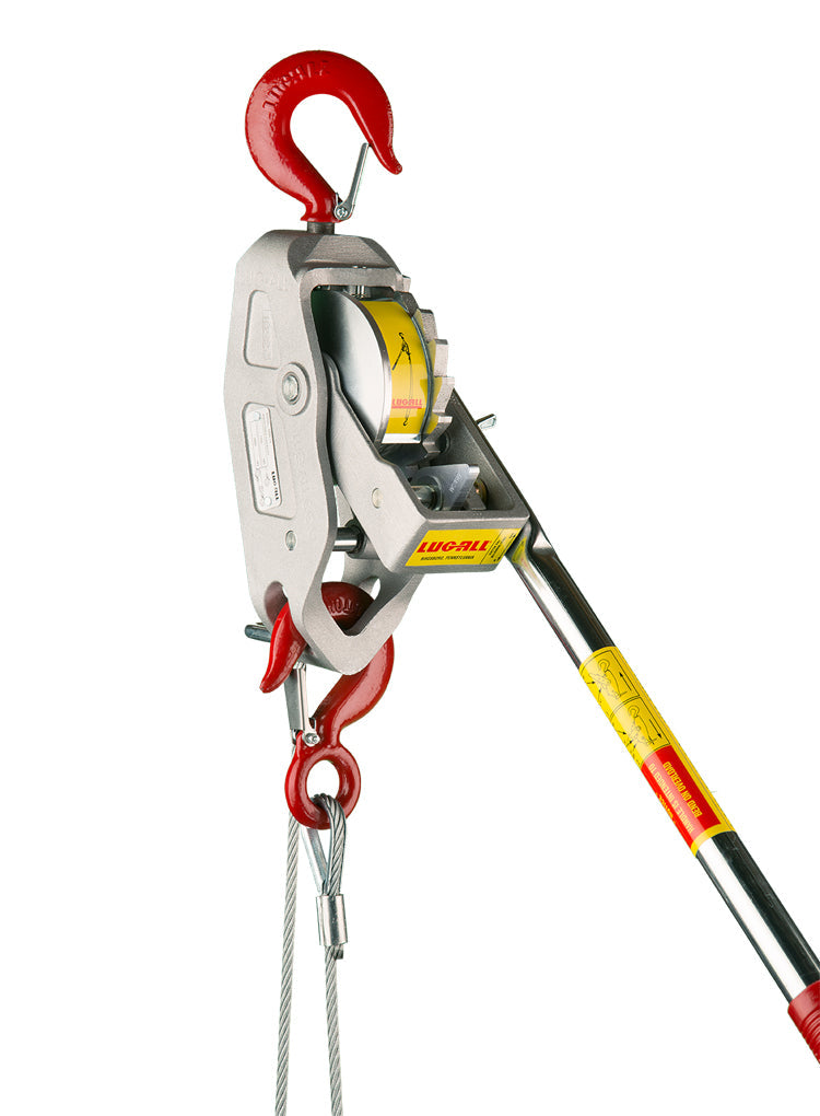 Lug-All 447-3000-10SH 1-1-2Ton Cable Winch-Hoist W-Latch Hook Small