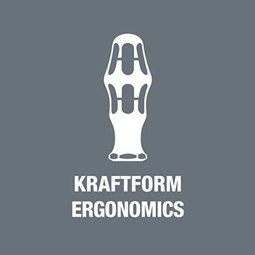 Wera 05073661002 Kraftform Kompakt 27 RA – Slotted Ratcheting Screwdriver with 1/4” Head