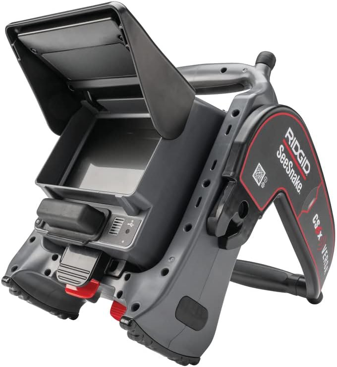 RIDGID 64943 CS6x Versa Digital Recording Monitor System with WiFi, Compatible with Compact 2, C40, and M40 Camera Reels, Pivoting Frame