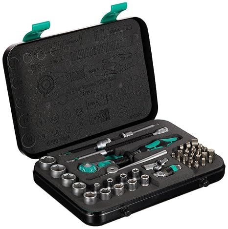 Wera 05003533001 - 8100 SA 2 Zyklop Speed Ratchet Set, 1/4" drive, metric, 42 pieces