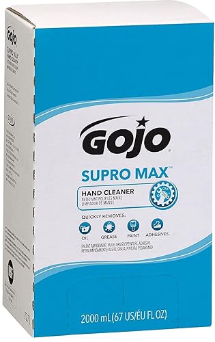 GOJO 7272-04 Nettoyant pour les mains Supro Max, recharge de 2 000 ml, paquet de 4