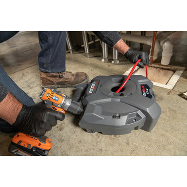 RIDGID 74978 K9-12 FlexShaft 1/4" x 30' Wall-to-Wall Professional Drain Cleaning Machine, Compact Drain Cleaner for 1-1/4" to 2" Pipes