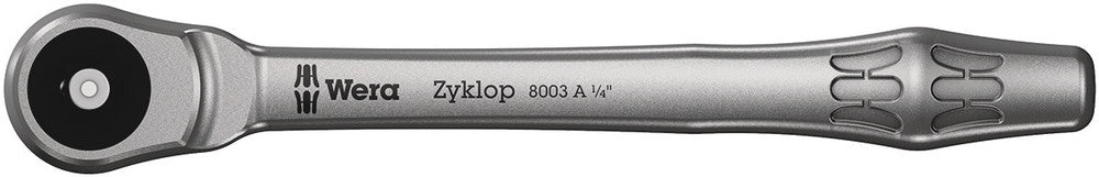 8003 A Zyklop Metal Ratchet with push-through square and 1/4" drive, 1/4" x 141 mm