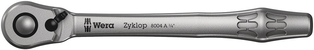 8004 A Zyklop Metal Ratchet with switch lever and 1/4" drive, 1/4" x 141 mm