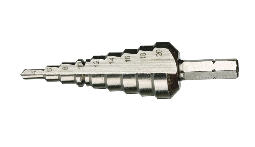 843 Stepped drill bits, 4-20 mm, 75 mm