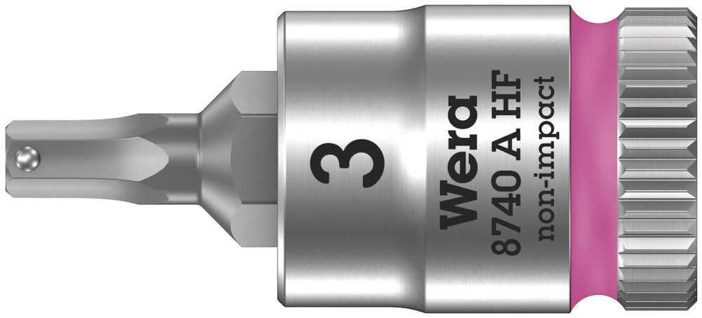 8740 A HF Zyklop bit socket with holding function, 1/4" drive