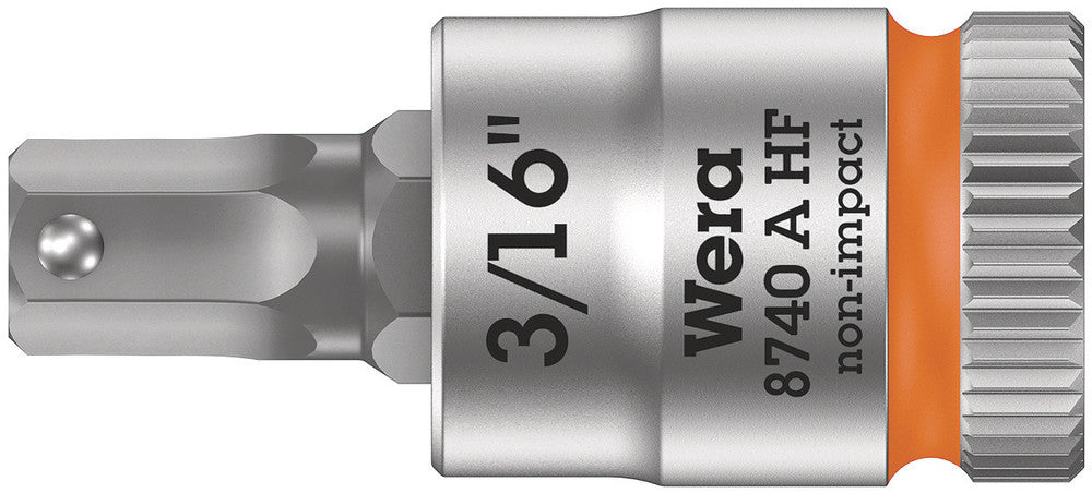 8740 A HF Zyklop bit socket with holding function, 1/4" drive