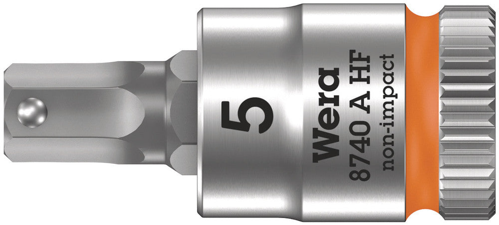 8740 A HF Zyklop bit socket with holding function, 1/4" drive
