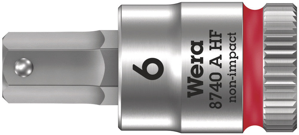 8740 A HF Zyklop bit socket with holding function, 1/4" drive