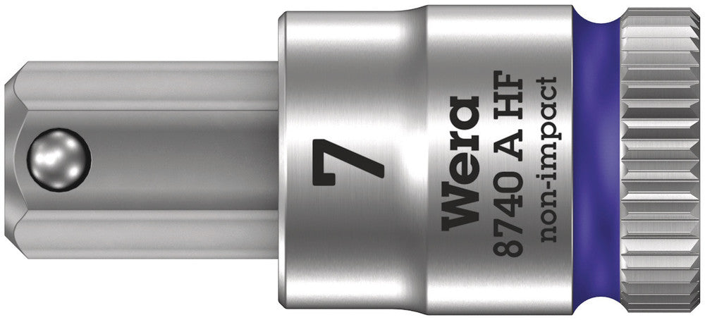 8740 A HF Zyklop bit socket with holding function, 1/4" drive