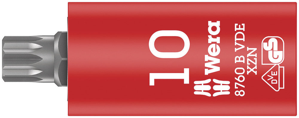 8760 B VDE XZN Zyklop bit socket, insulated, 3/8" drive, for multi-point socket screws