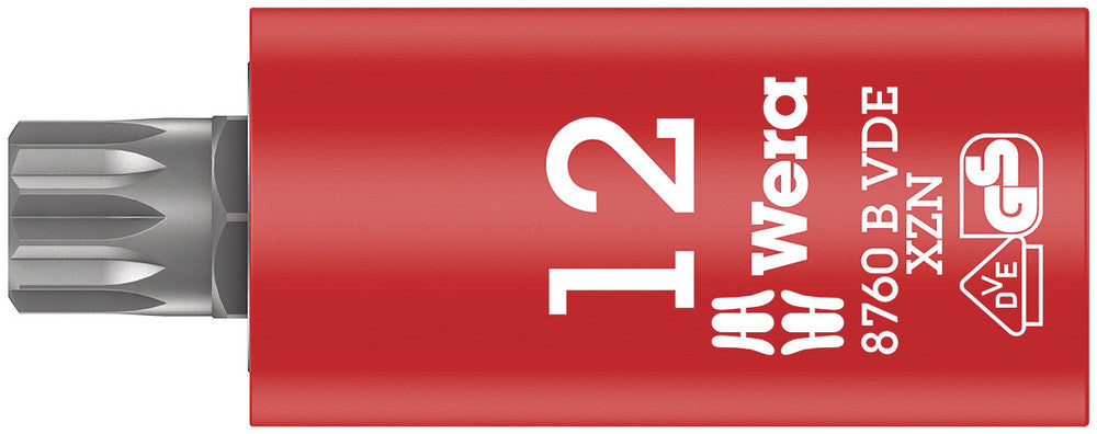 8760 B VDE XZN Zyklop bit socket, insulated, 3/8" drive, for multi-point socket screws