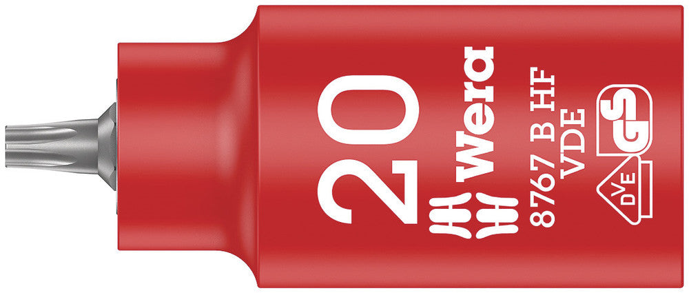 8767 B VDE HF TORX® Zyklop bit socket, insulated, with holding function, 3/8" drive