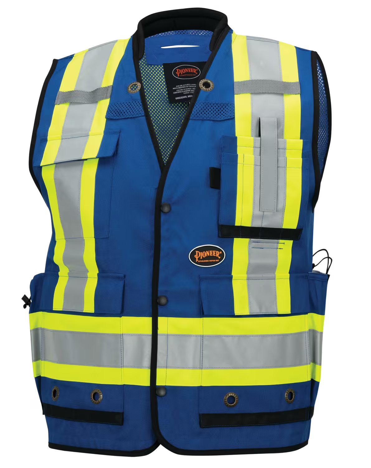 Pionner Hi-Vis Antimicrobial Mesh-Back Surveyor Vest