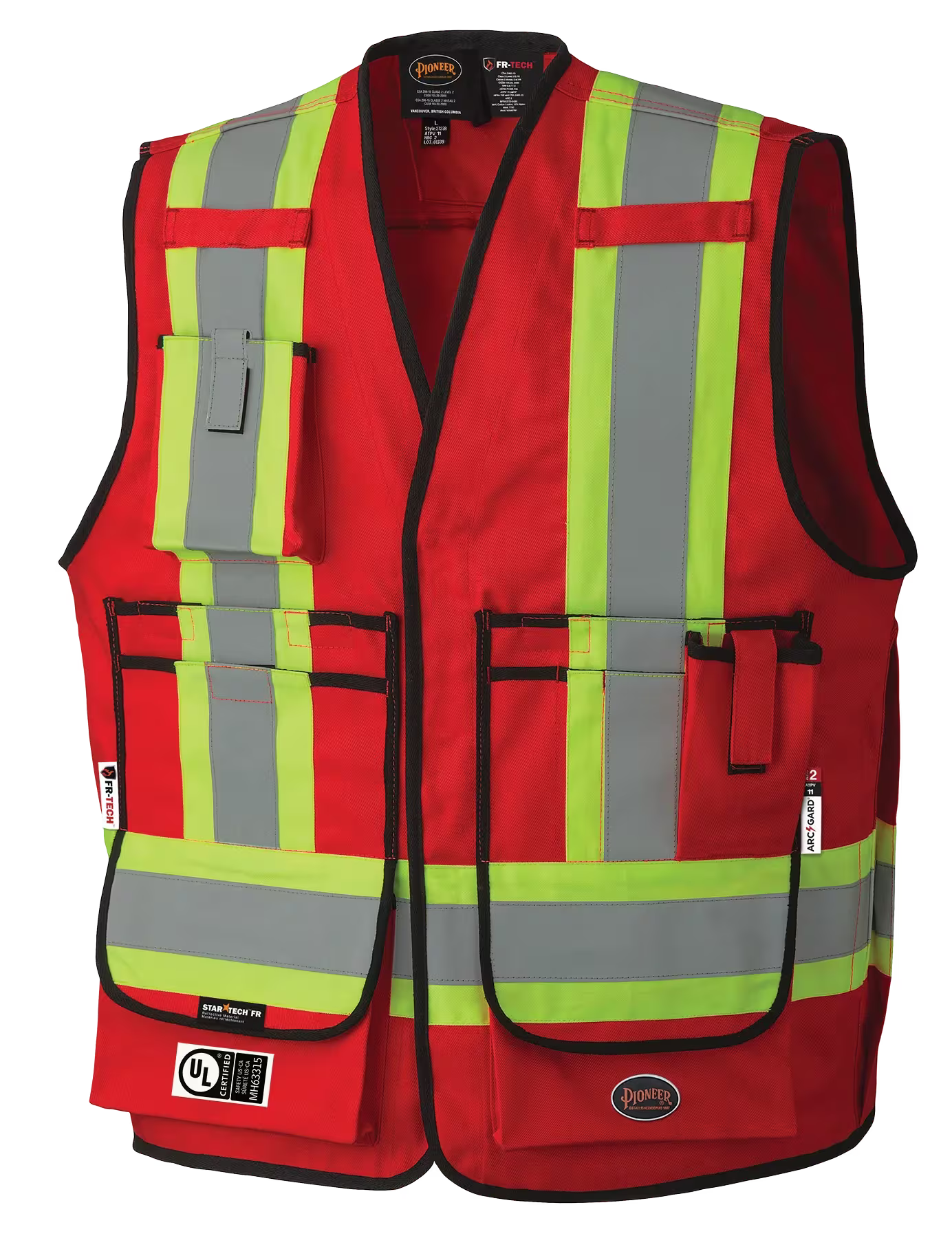 Pioneer FR-Tech® Hi-Vis 88/12 7 oz FR/ARC–Rated Surveyor's Safety Ves