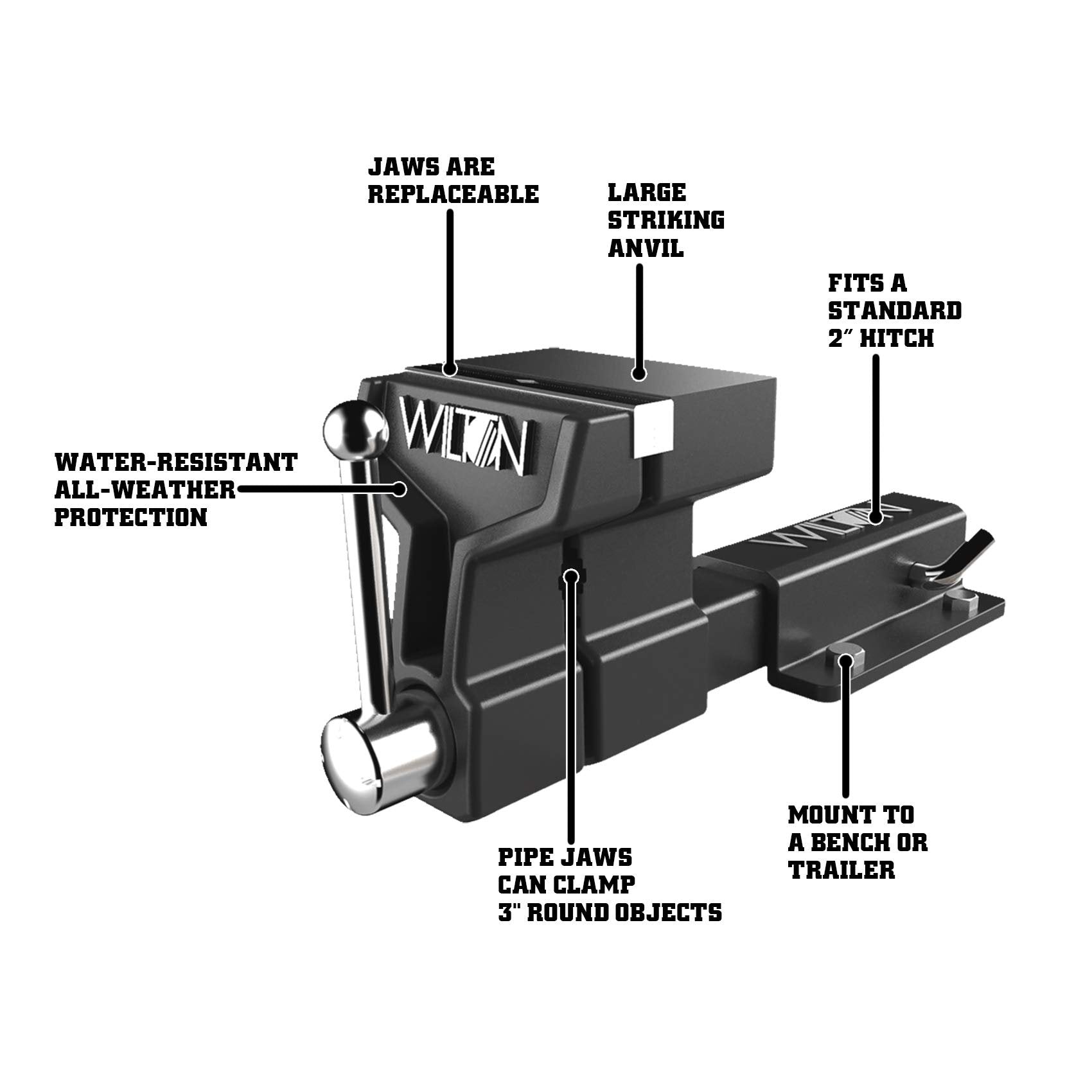 Wilton Tool 10010 Truck Vise Hitch2Bench