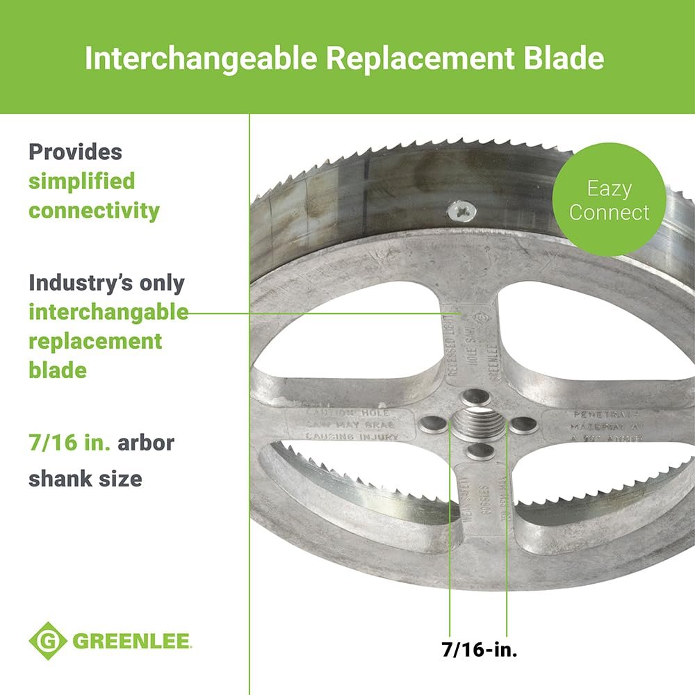 Greenlee 35713 Sierra perforadora empotrada, dentada de acero, 6-3/8 pulgadas