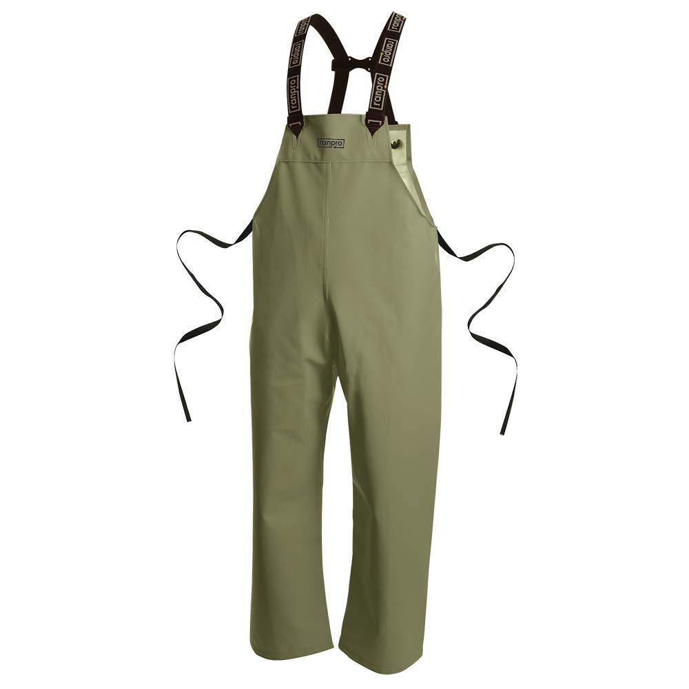 Pioneer Snapper Rain Bib Pant, Abrasion and Tear Resistant, Moss Green