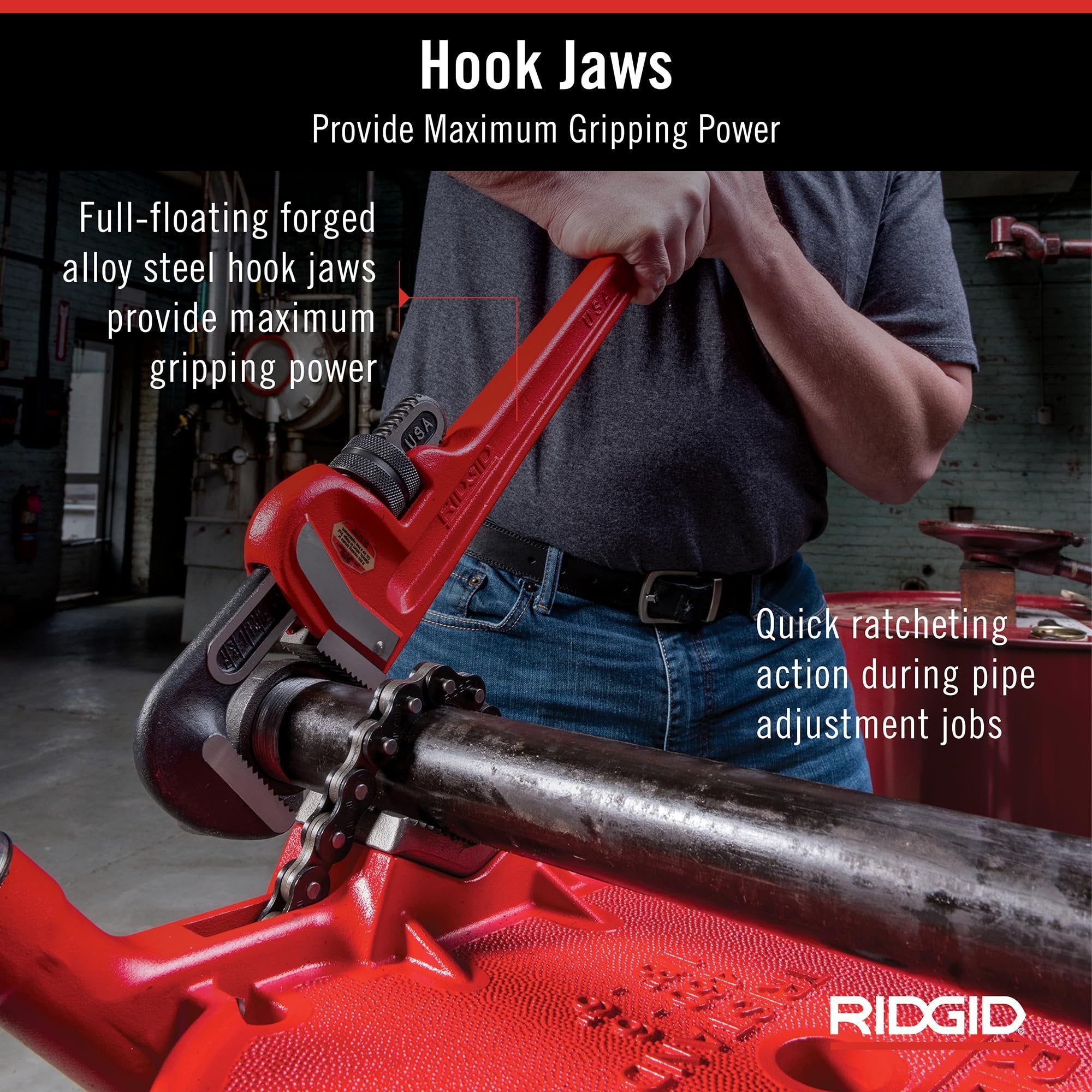 Ridgid Tools 31030 Llave para tubos recta de servicio pesado de 24 pulgadas