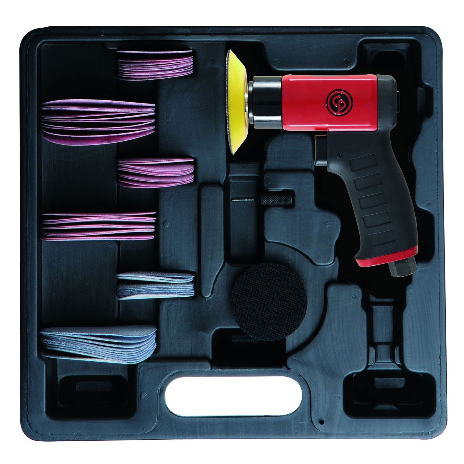 Chicago Pneumatic CP7200S Mini Pistol Random Orbital Sander Kit