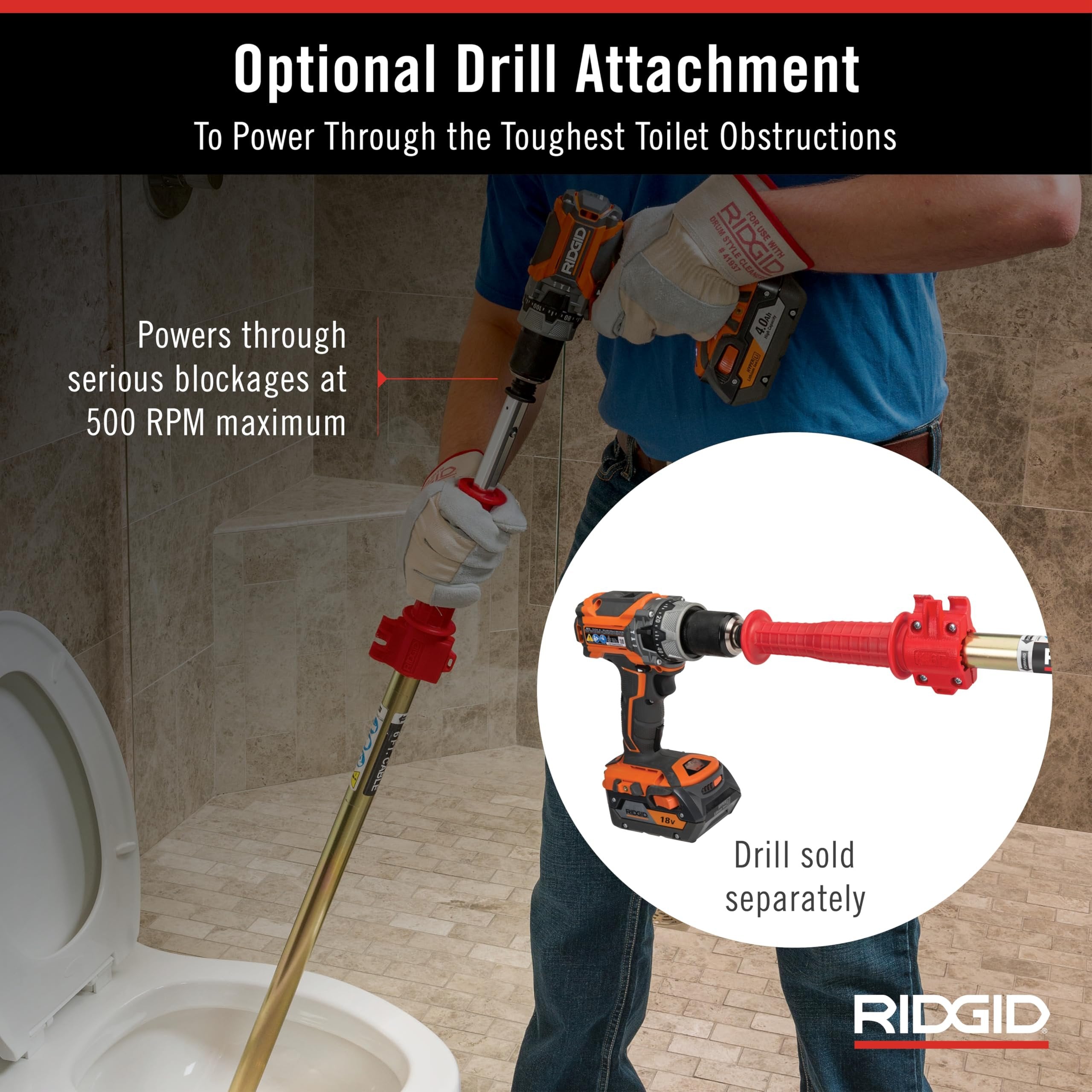 Barrena para inodoro Ridgid 56658 K-6P