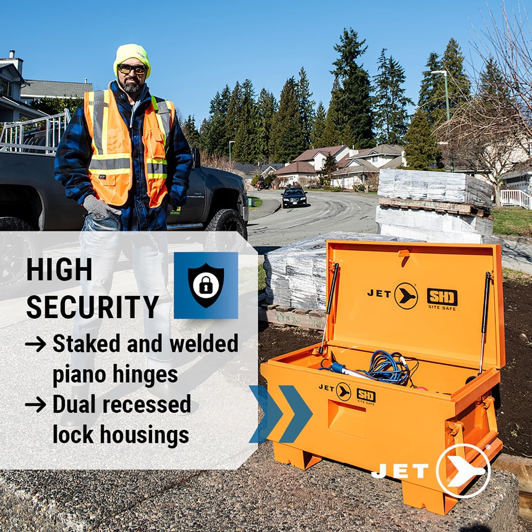 Jet 842480-32 pouces X 19 pouces boîte de rangement pour outils de chantier-super robuste