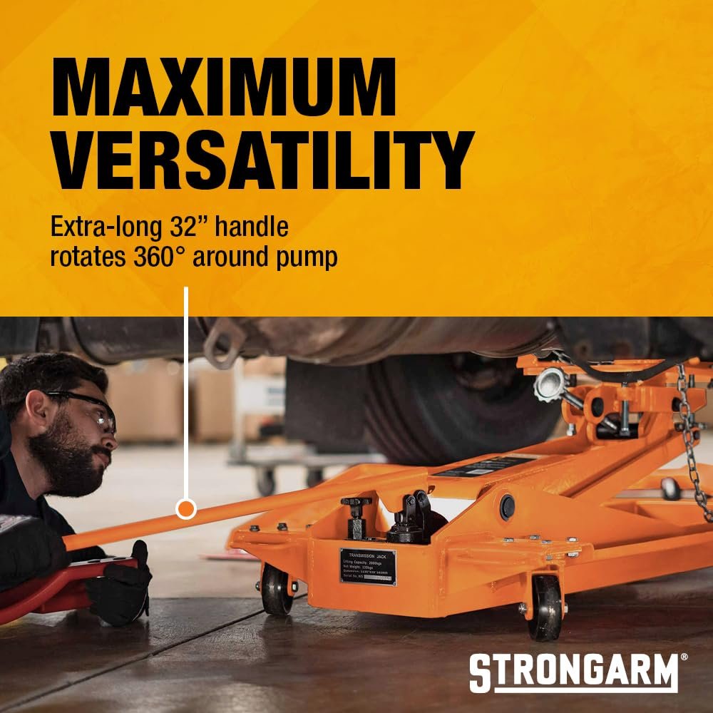Strongarm Cric de transmission super robuste de 2 tonnes à profil bas – Transmissions, boîtes de transfert ou différentiels, 30549