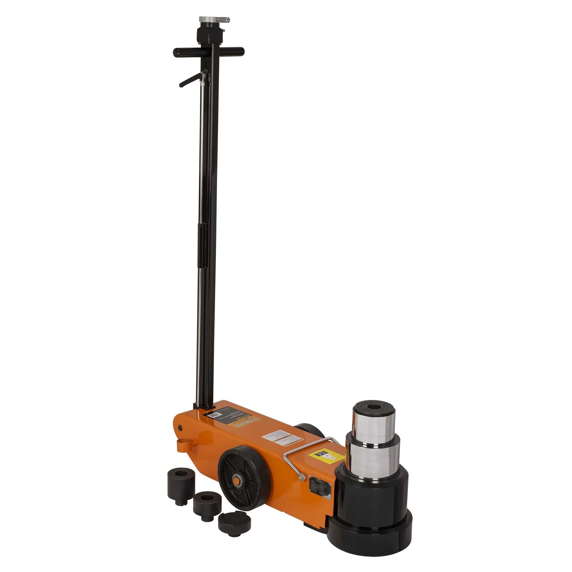 Strongarm Long Handle Super Heavy-Duty 2 Stage Air Hydraulic 80/50 Ton Truck Service Jack - Fleet, Military, Aircraft, 30477
