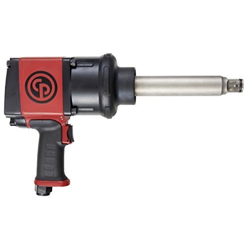 Chicago Pneumatique CP7776-1" Clé à chocs pneumatique, pistolet avec poignée latérale, couple maximum sortie inversée 1770 pi lbf / 2400 Nm, 5000 tr/min, chien à bascule sans goupille