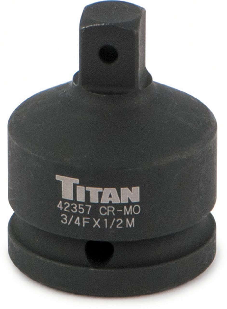 Titan 42357 Adaptador de vaso de impacto de 3/4 pulg. F a 1/2 pulg. M