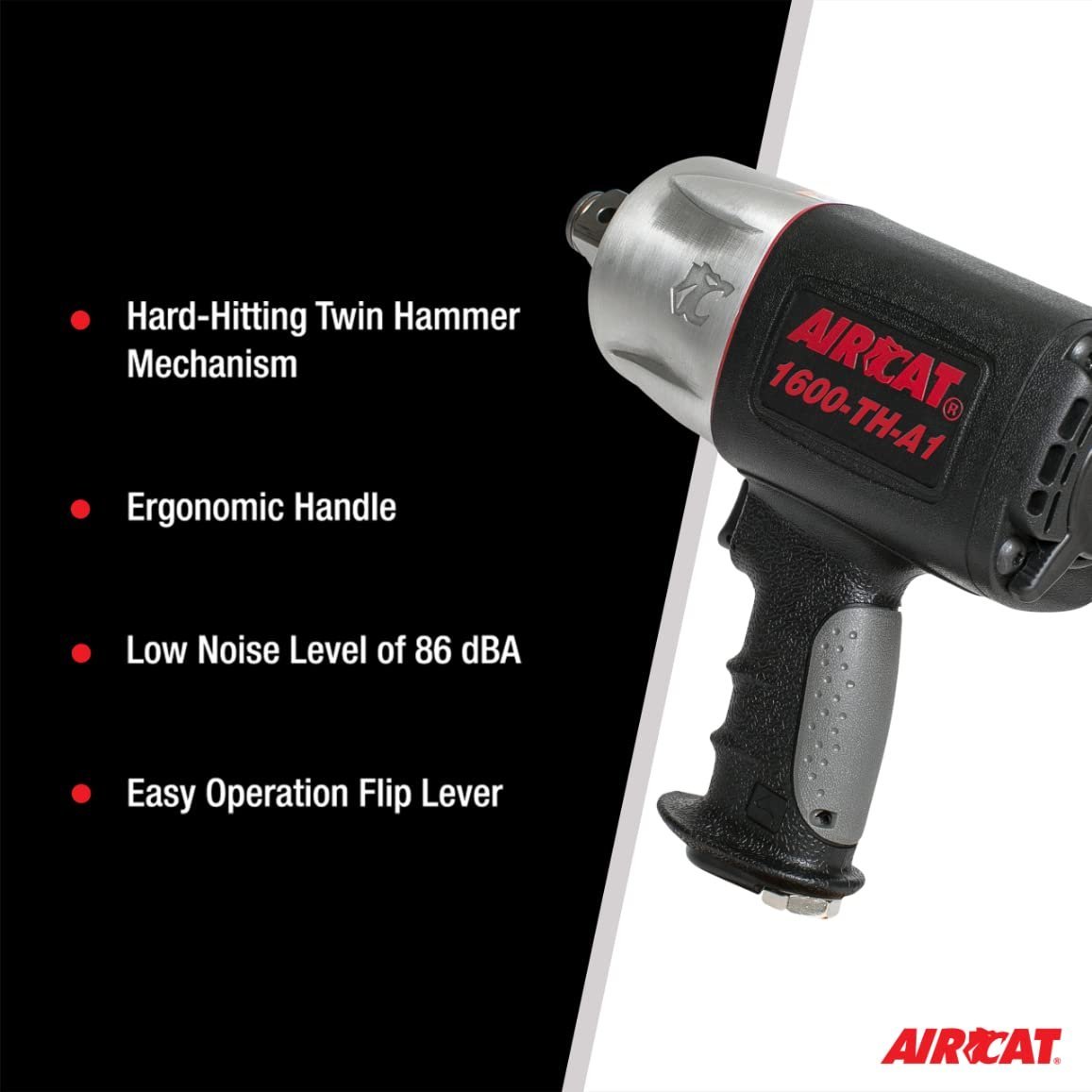 AirCat 1600-TH-A1: 1" Impact Wrench 1600 Ft-Lbs