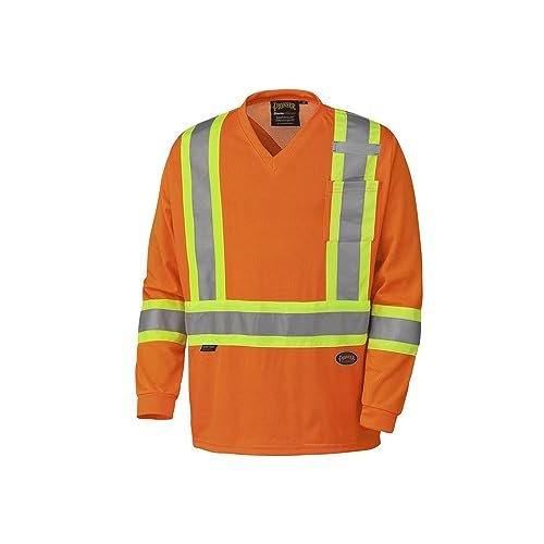 Pioneer Construction Quick-Dry Mesh High Visibility Work Safety Long Sleeve Shirt