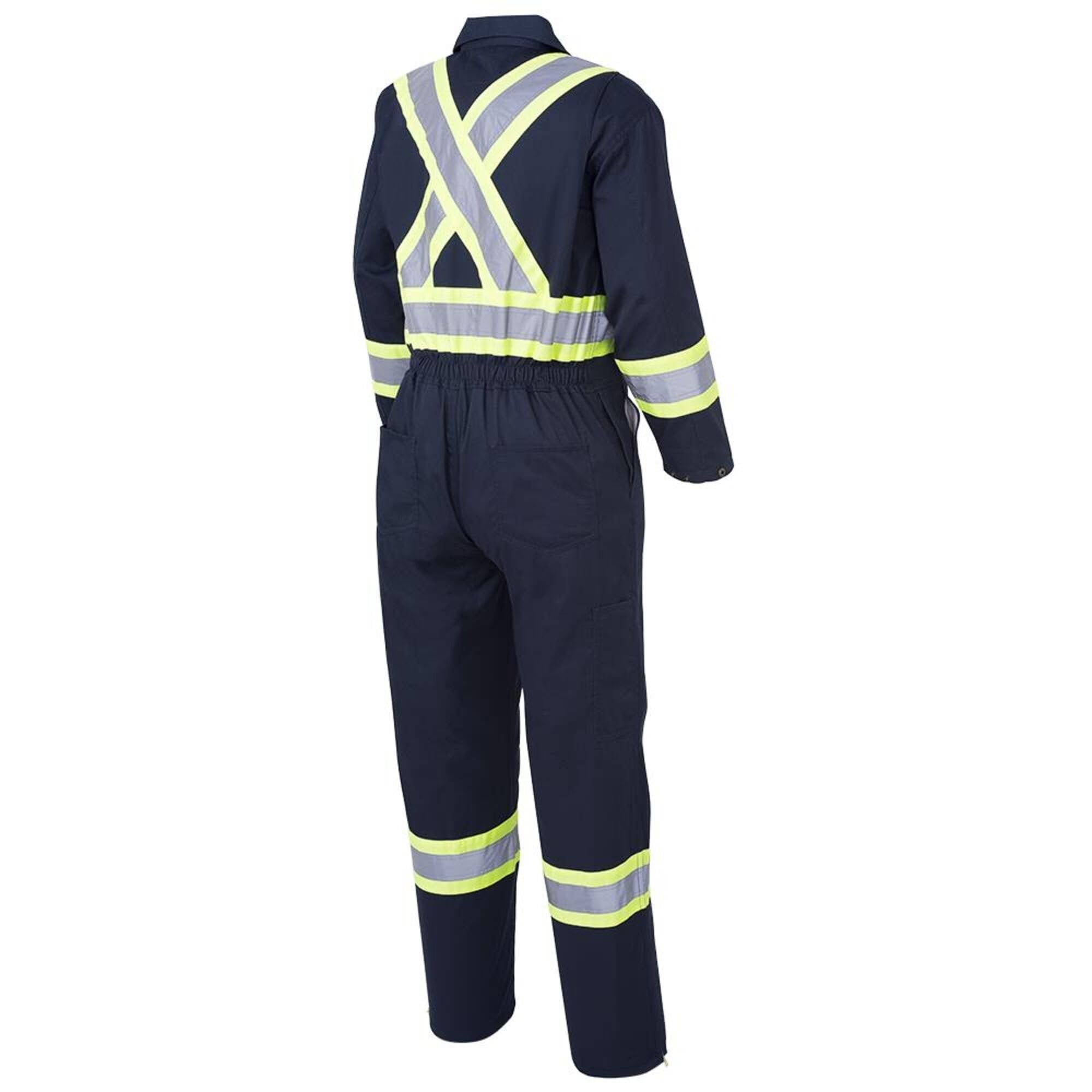 Pioneer CSA 7-Pocket High Visibility Work Coverall with 22" Boot Access Zipper, Action Back and Elastic Waist, Tall Fit
