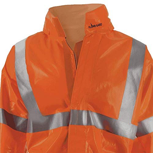 Pioneer V2449320-XL Flame Resistant Hi-Viz Safety Jacket, PVC on Nomex®/Kevlar®, Orange, XL - Clothing - Proindustrialequipment
