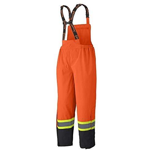 Pioneer V1200450 Heavy-Duty Bib Work Pants - 100% Waterproof, Zippered Inside Pocket, Men
