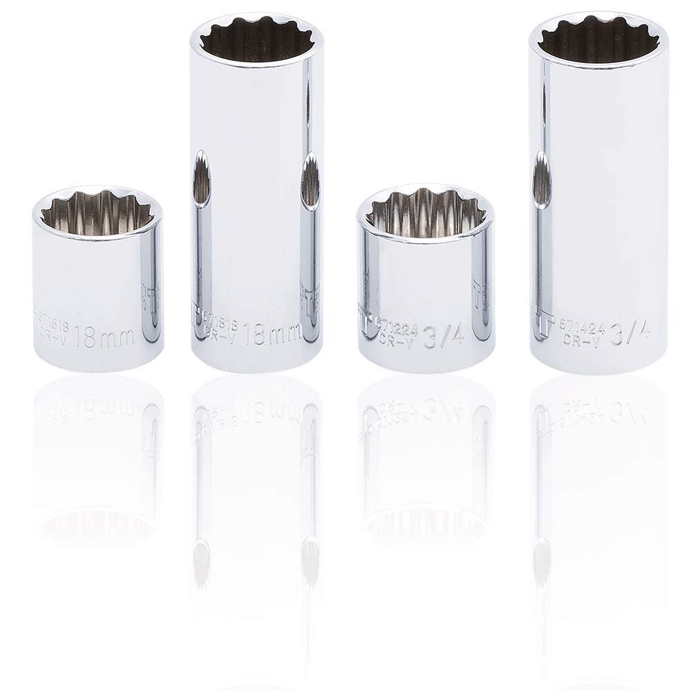 Jet 45-Piece 3/8-inch Drive SAE/Metric, 12 Point, Ratchet Wrench Chrome Socket Set, 600242