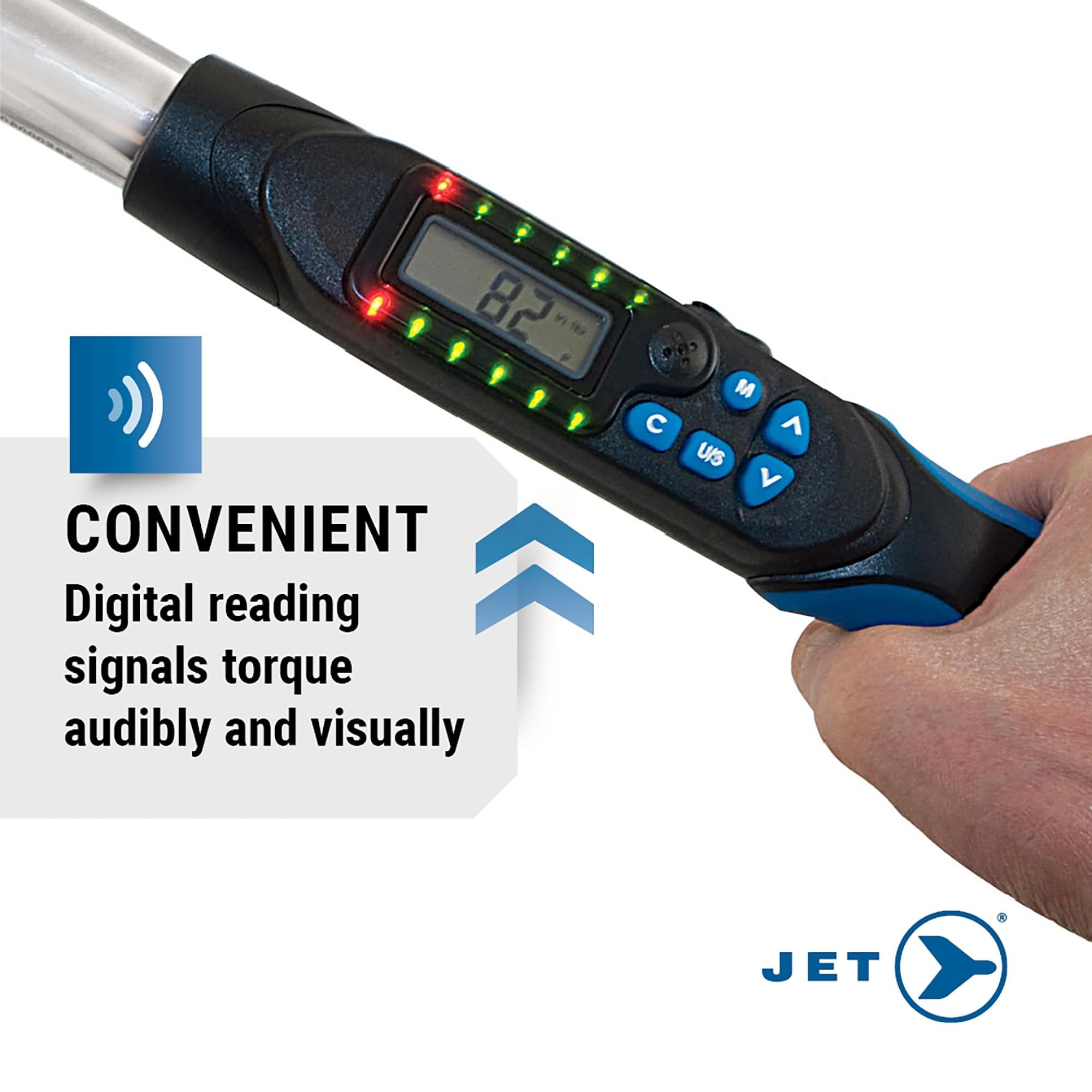 Jet 718943-Llave dinamométrica digital Dr de 3/8"