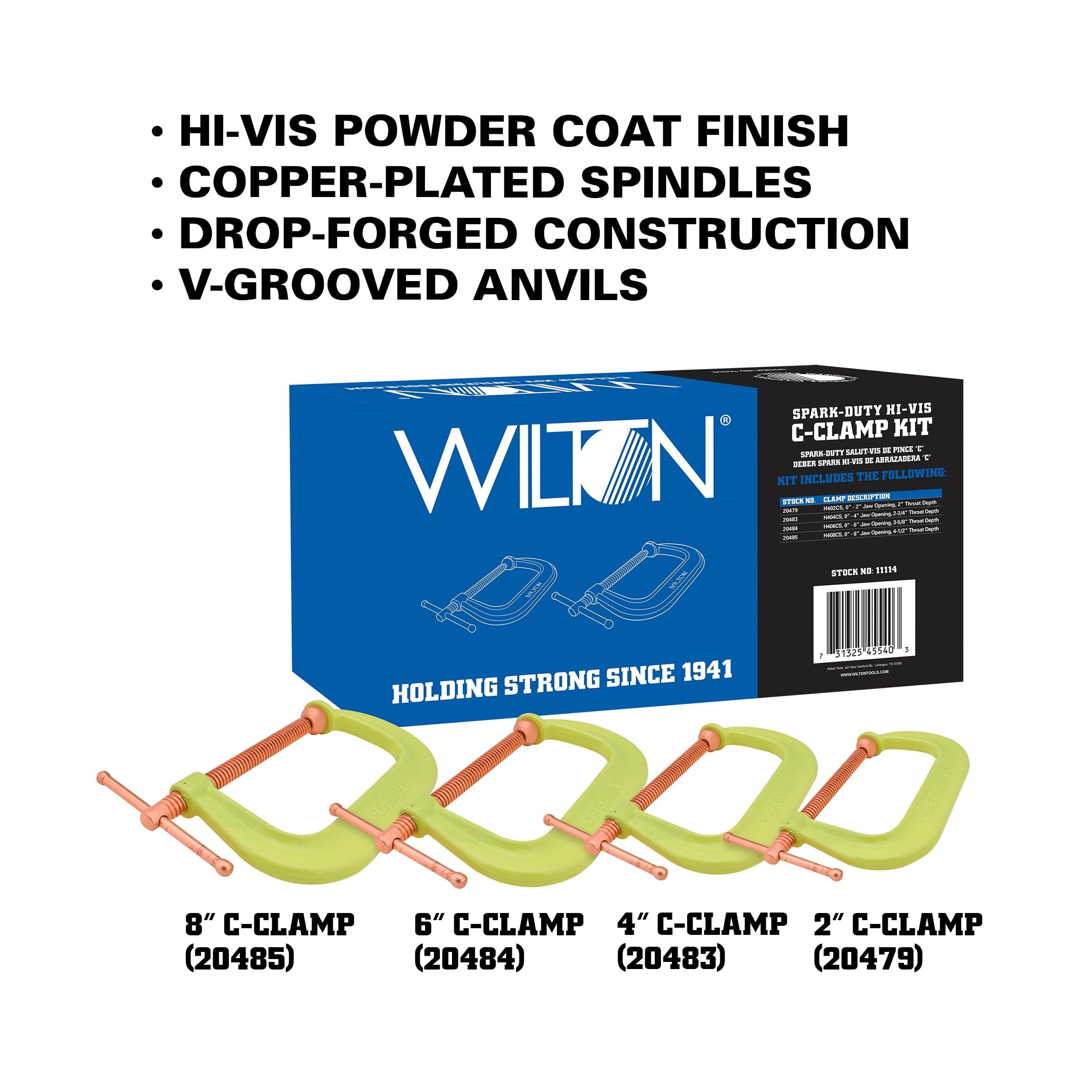 Wilton Spark-Duty 400CS Hi-Vis C-Clamp Kit (11114)