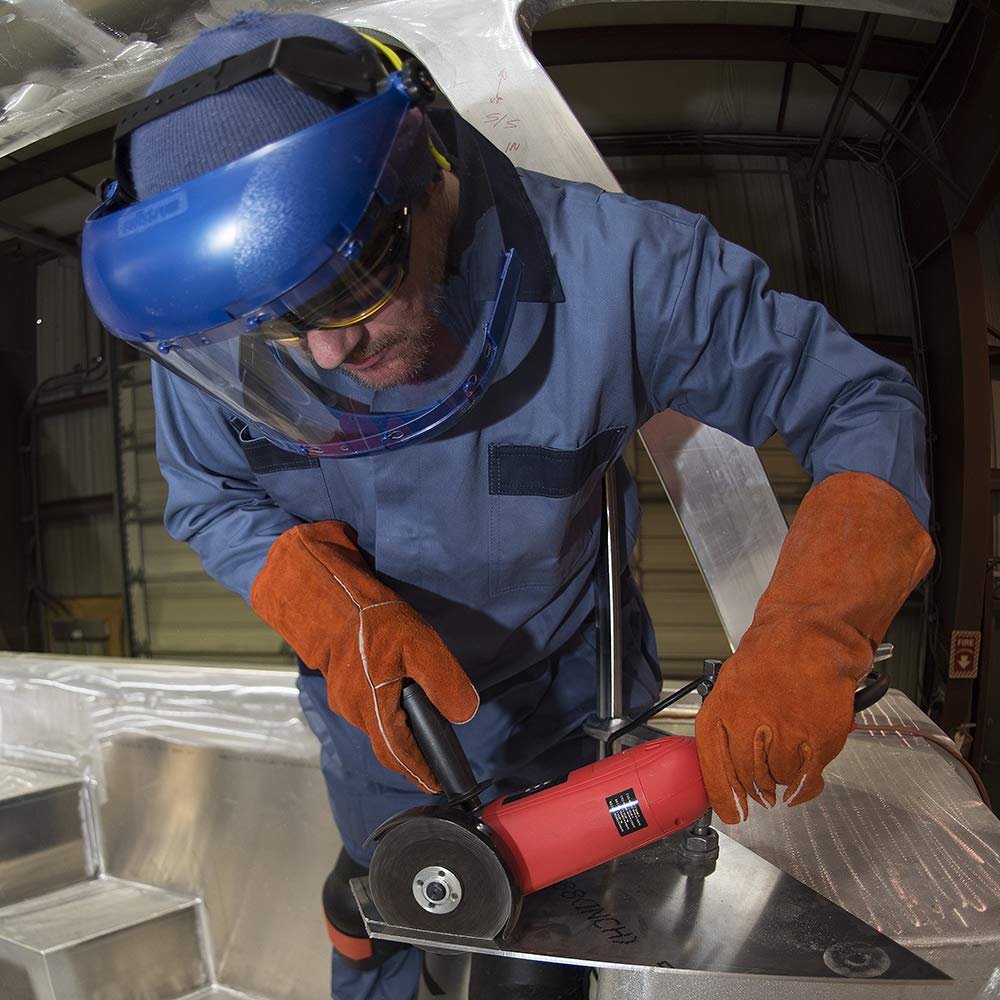 ITC Professional 11707 Amoladora angular eléctrica de cambio de rueda fácil de 5", motor de 9 amperios y 120 V