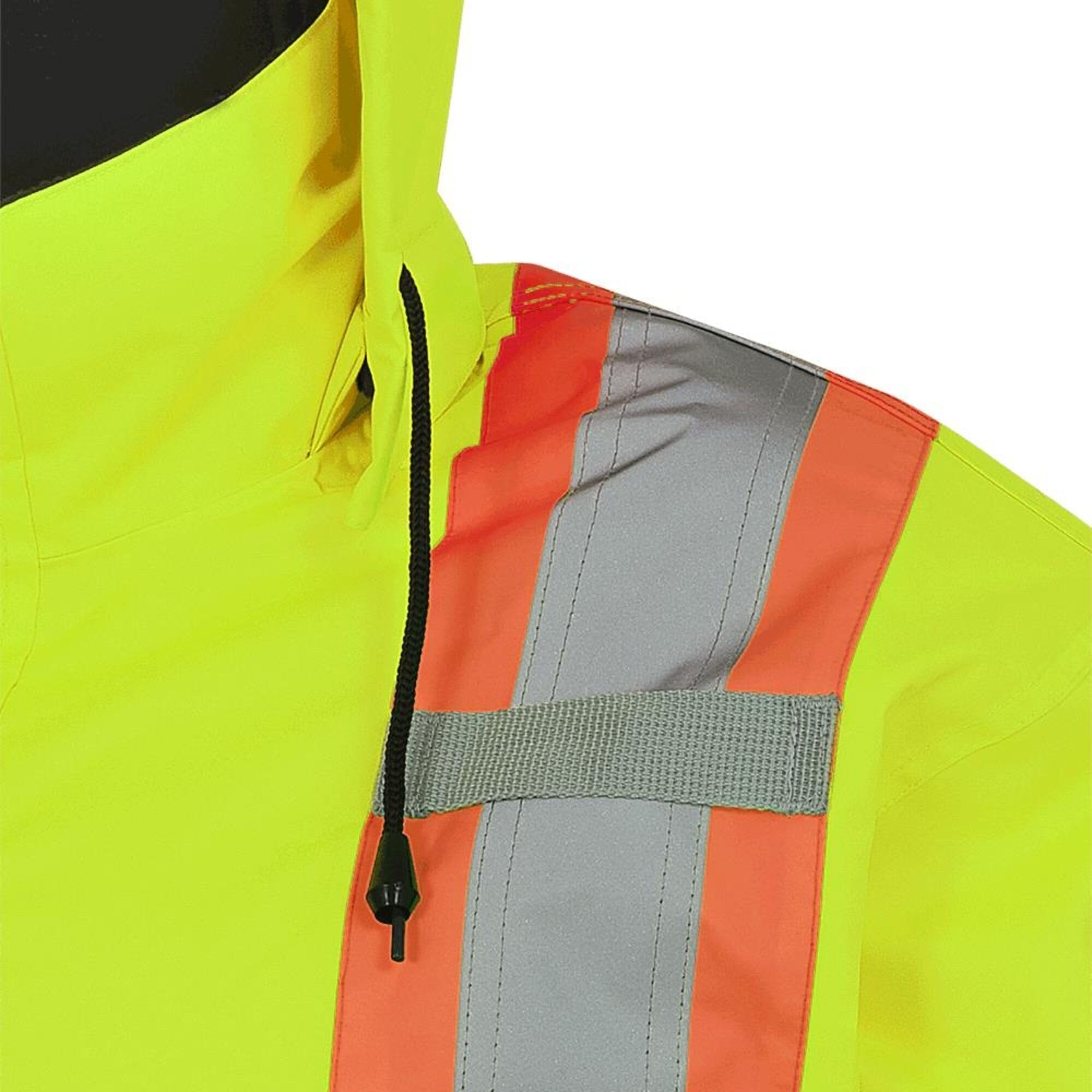 Pioneer V1090160 Lightweight Hi-Viz Safety Rain Jacket, Comfort Fit