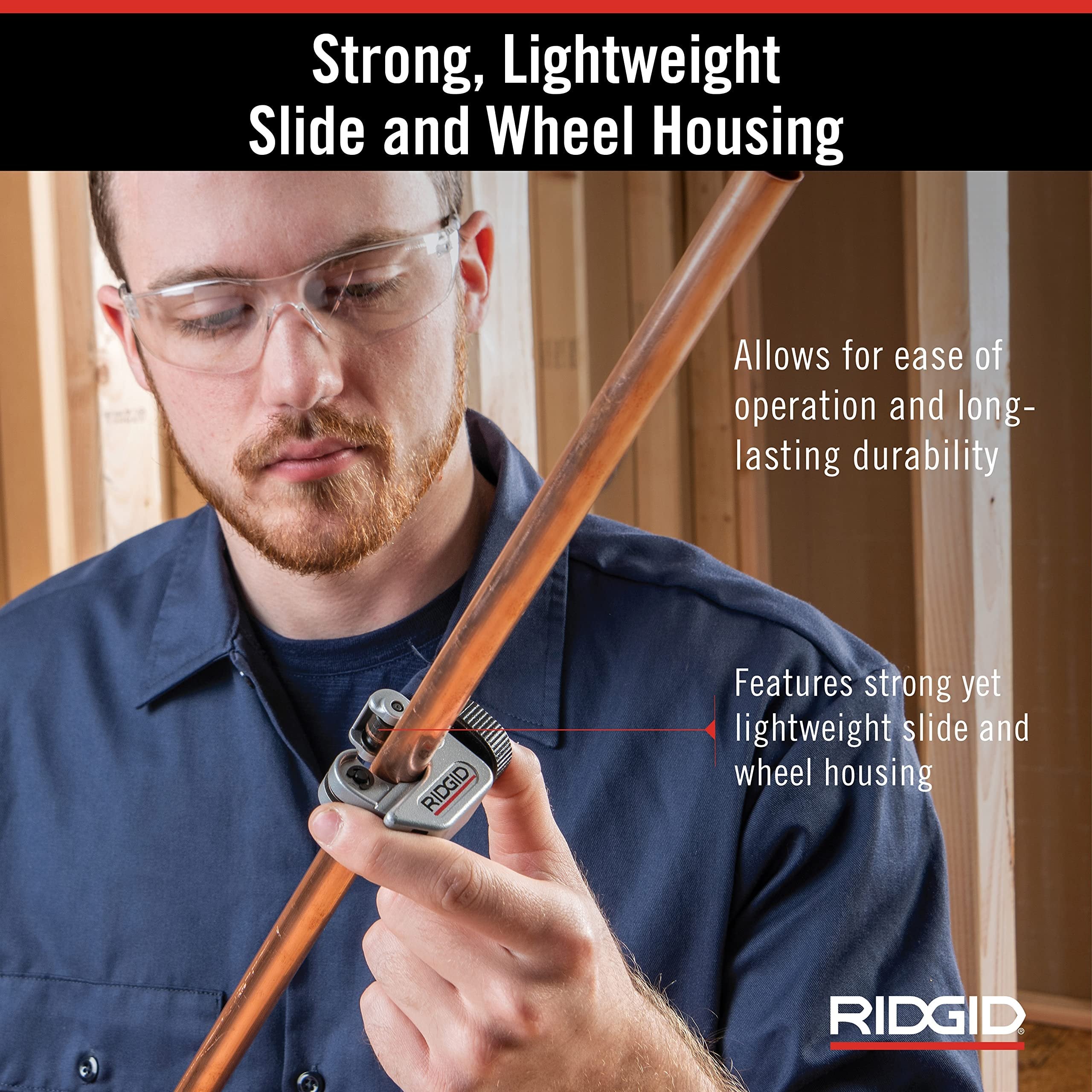 Ridgid Tools 40617 Coupe-tube 1/4" à 1-1/8" pour quartiers rapprochés