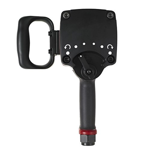 Chicago Tire CP7776-Llave de impacto neumática de 1 pulgada, pistola con mango lateral, salida inversa de par máximo 1770 ft. lbf / 2400 Nm, 5000 RPM, perro oscilante sin pasador