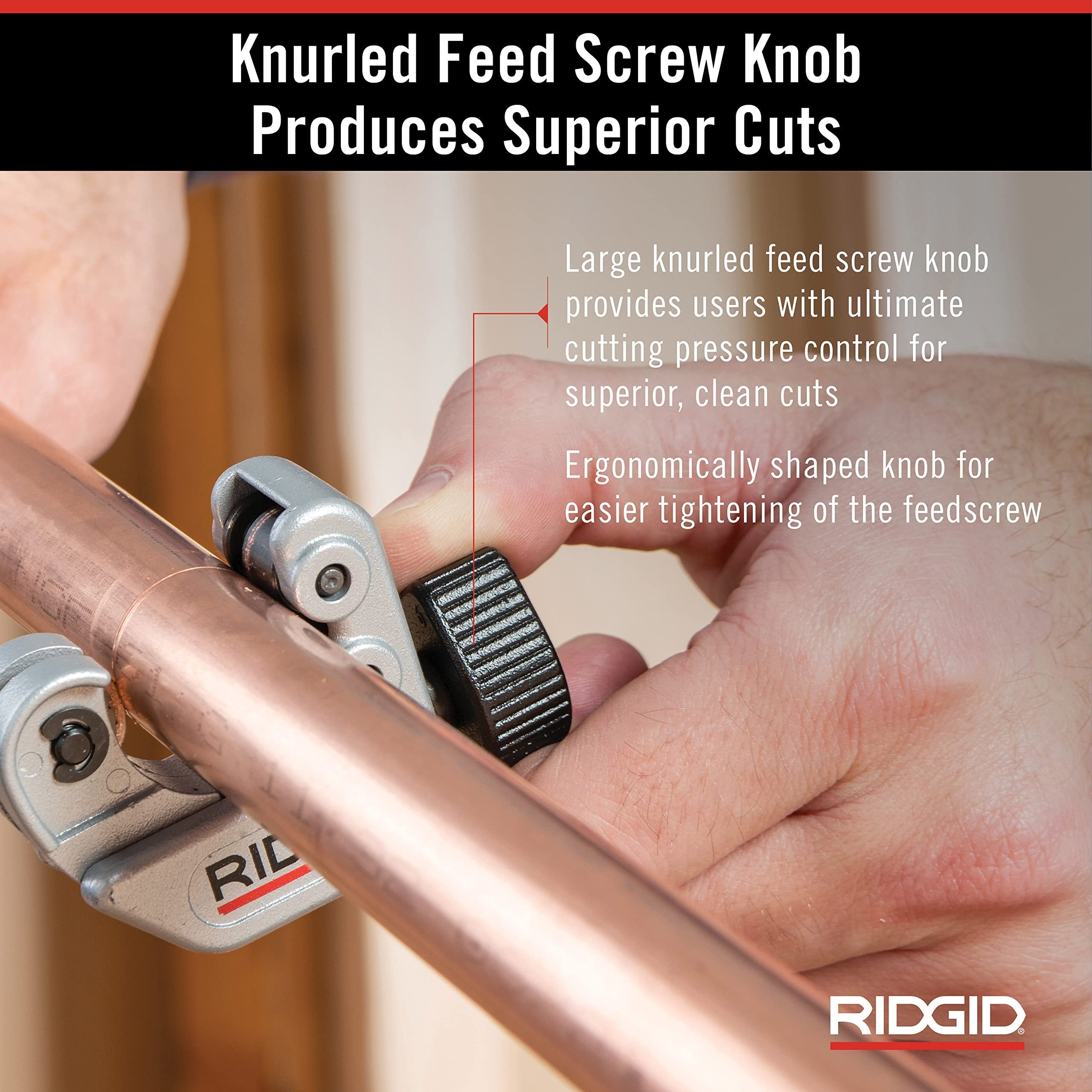 Ridgid Tools 40617 Coupe-tube 1/4" à 1-1/8" pour quartiers rapprochés