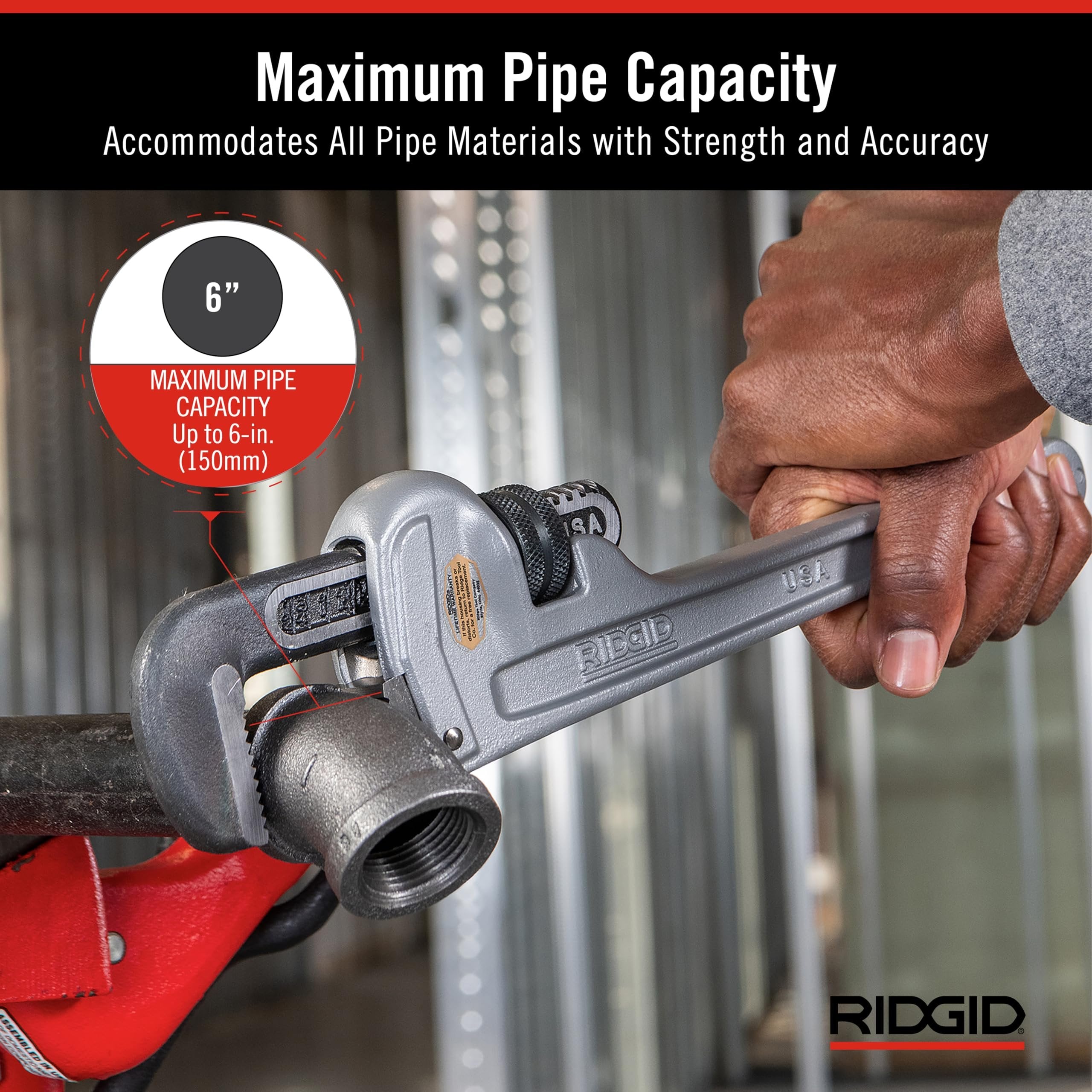 Ridgid Tools 31115 48-Inch Aluminum Pipe Wrench
