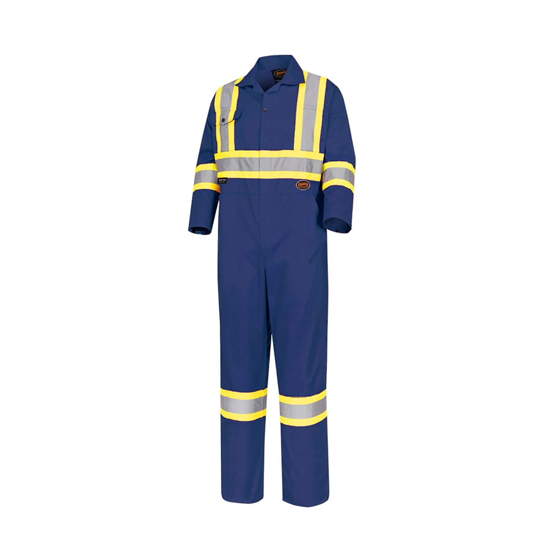 Pioneer CSA Action Back High Visibility Work Coverall With Elastic Waist & Adjustable Wrist, 7-Pocket, Tall Fit