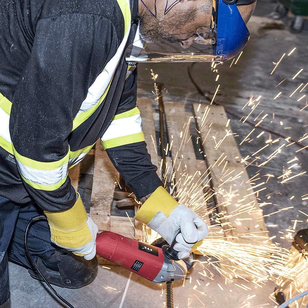 ITC Professional 11707 Amoladora angular eléctrica de cambio de rueda fácil de 5", motor de 9 amperios y 120 V