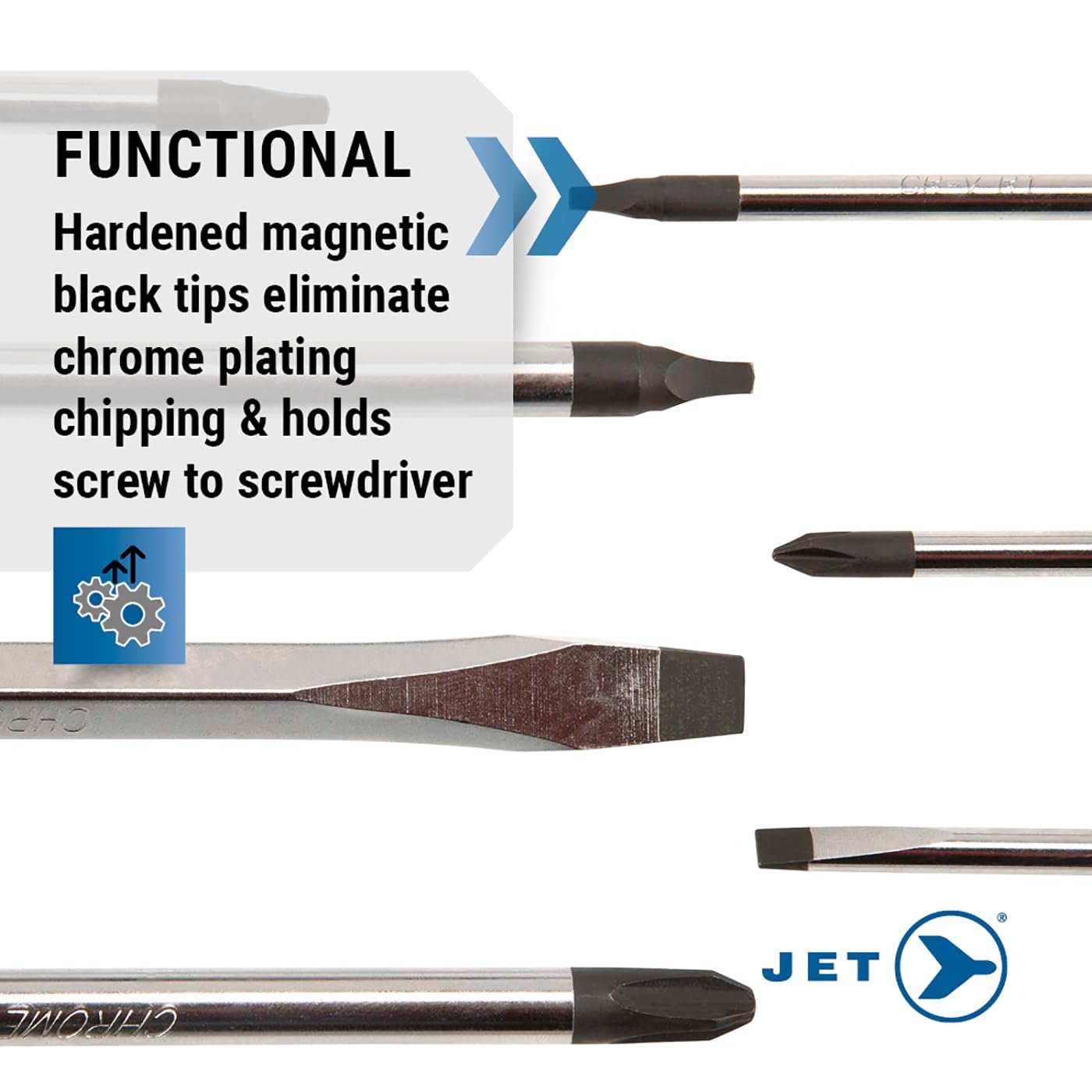 Jet 720507-Juego de destornilladores con mango gigante de 14 piezas