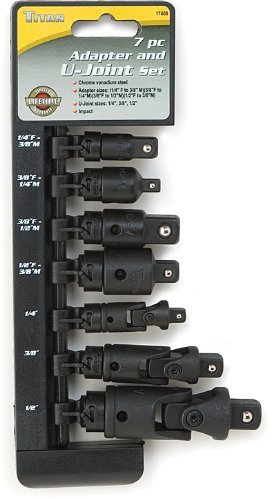 Titan 17408 Juego de adaptador y junta universal, 7 piezas