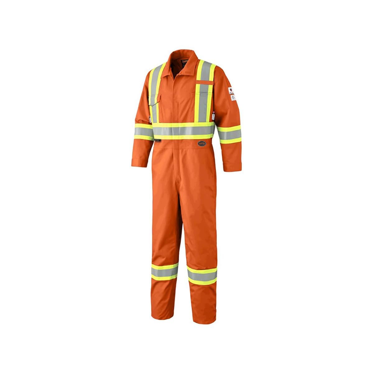 Pioneer CSA UL ARC 2 Lightweight Flame Resistant Work Coverall, Hi Vis Premium Cotton Nylon, Action Back