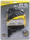 Titan 12712 Juego de llaves hexagonales, 25 piezas